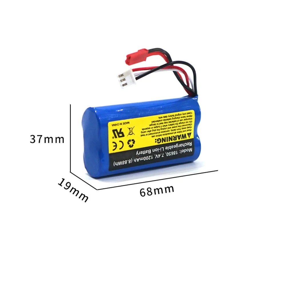 SG 1603 1604 UDIRC 1601 RC Car Spare 7.4V 1200mAh 2C JST Plug Li-ion Battery 1603-012 Vehicles Parts