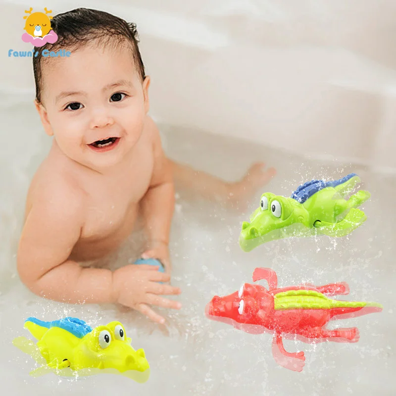 

Baby Water Bathing Toy Swimming Toy Crocodile Wind Up Clockwork Play Educational Toy for Kids Random Color Dropshipping
