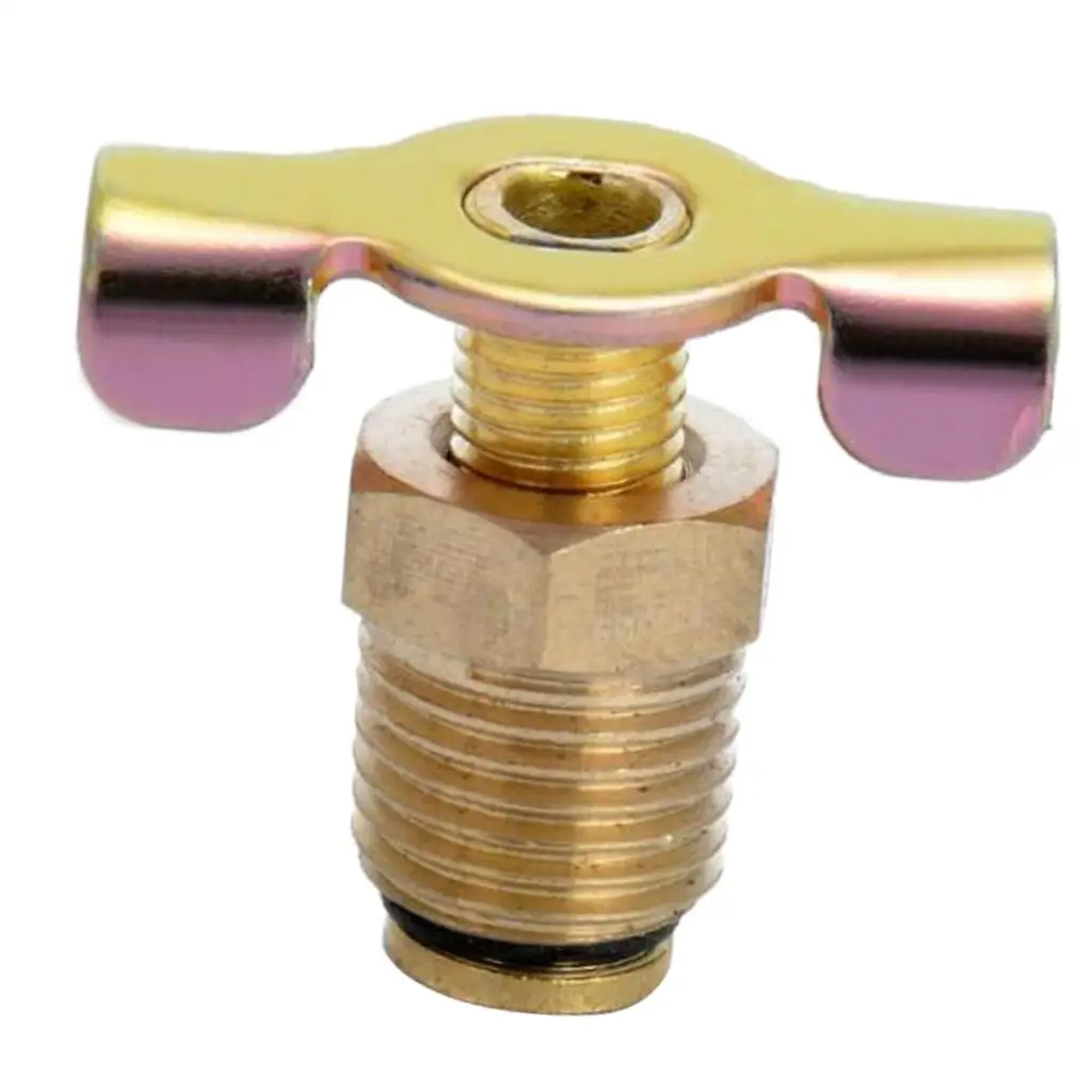 AIR COMPRESSOR TANK 1/4 BSP DRAIN PLUG VALVE / TAP / DRAIN  WITH T-HANDLE