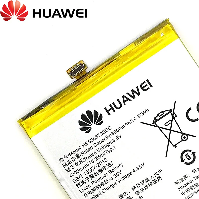 Huawei 4000 мА/ч, HB526379EBC Батарея для huawei Enjoy 5 Honor 4C Pro Y6 Pro Холли 2 плюс TIT-AL00 CL10 TIT-L01 TIT-U02