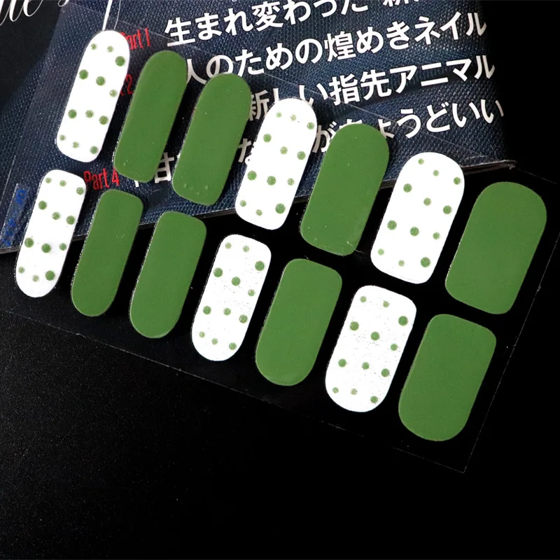 QF-437 1 Sheet Nail Art Sticker Mix Design Adhesive Wraps Full Cover DIY Stickers 3D Manicure Decoration Tips Decal for Women Wholesale - Цвет: QF-437