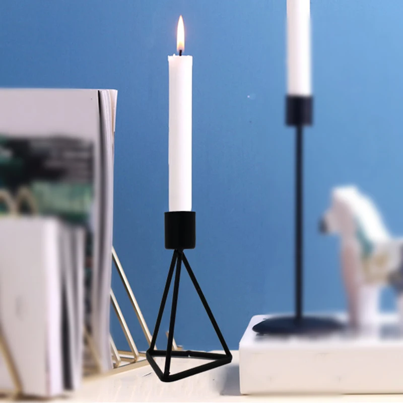 1pcs Candle Holder Candlestick Candle Holder Tealight Rack Holder Iron Craft Home Wedding Party Decorations