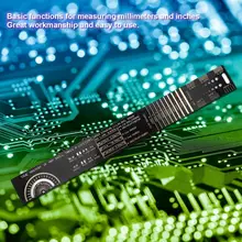 Mètre d'angle megohmmètre 10in multifonctionnel carte de Circuit imprimé règle résistance condensateur puce IC outil de mesure Ohm mètre(China)