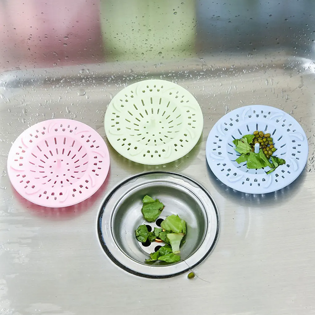 Colador antiobstrucción para fregadero, tamiz de silicona para ducha de baño, cubierta de sumidero de fregadero, colador de Filtro de desagüe para pelo, suministros de cocina