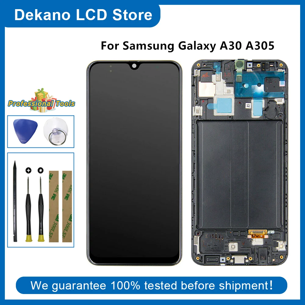 ЖК-дисплей для Samsung Galaxy A30 A305 2019 A305DS A305FN A305G A305GN A305YN сенсорный экран дигитайзер в