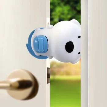 

Soft Silicone Door Stopper No Harm To Door ABS Children's Safety Protector Free Rotate Open Close Baby Creative Carton Dog Stops