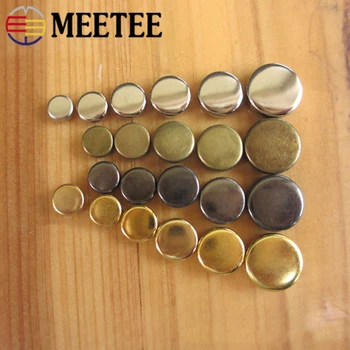 

Meetee 50pc 7/8/9/10/12mm Metal Rivets Buckles Round Flat Rivets Nails Snap Hook Screw DIY Bags Hat Hardware Decor Accessories