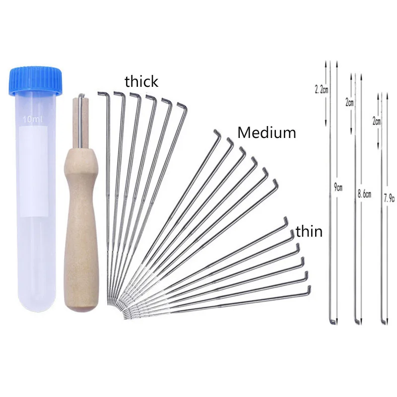 Felt Needles Wool Needles Kits DIY Embroidery Supplies Felting Needle Tool Set Handmade Sewing Clear Bottle 15pcs