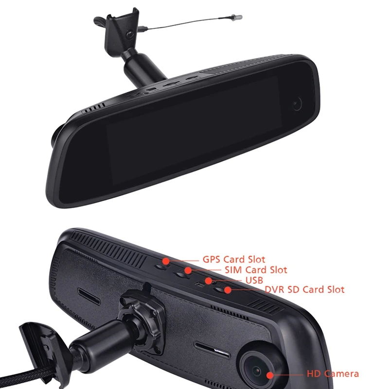  E09 784 Zoll 4G Auto Kamera Spiegel Android Gps Dvr Mit Zwei Kameras Wifi Dash Cam Adas Remote Vide