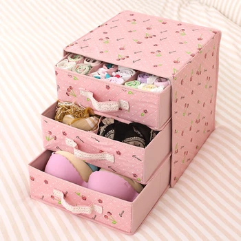 

3 Layer Drawer Type Clothes Underwear Storage Box Closet Wardrobe Organizer Socks Bras Lingeries Storage Box Clothes Organizier