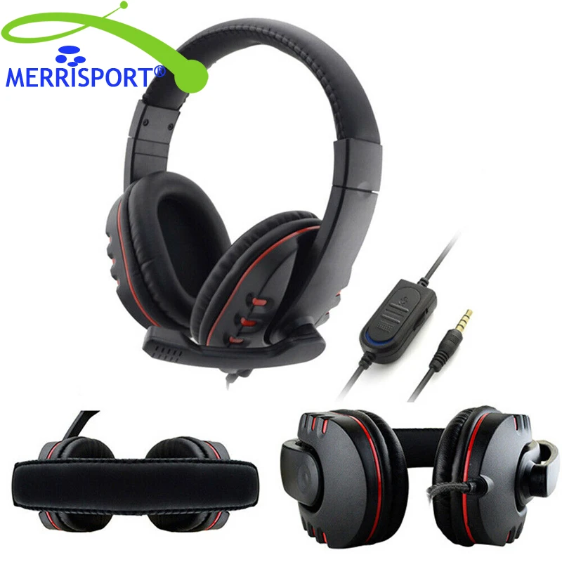 MERRISPORT 2020 NEW Arrial Gaming Headset With Mic Wired Headphone 3 5mm Jack For PS4 Laptop Stereo Durable Red