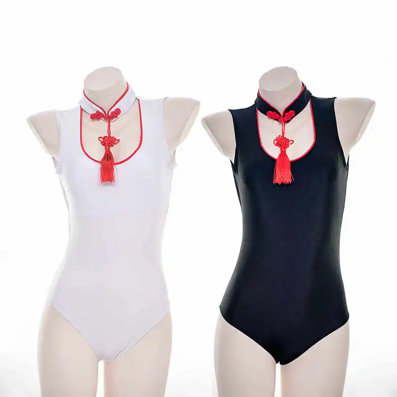 Cosplay&ware Two-dimensional Sexy Retro Style Cheongsam Dead Reservoir Water Chinese Girl One-piece Swimsuit Halter Pajamas Women -Zentai shop online H8e5997bdf88549bc999c759e4811687d7.jpg
