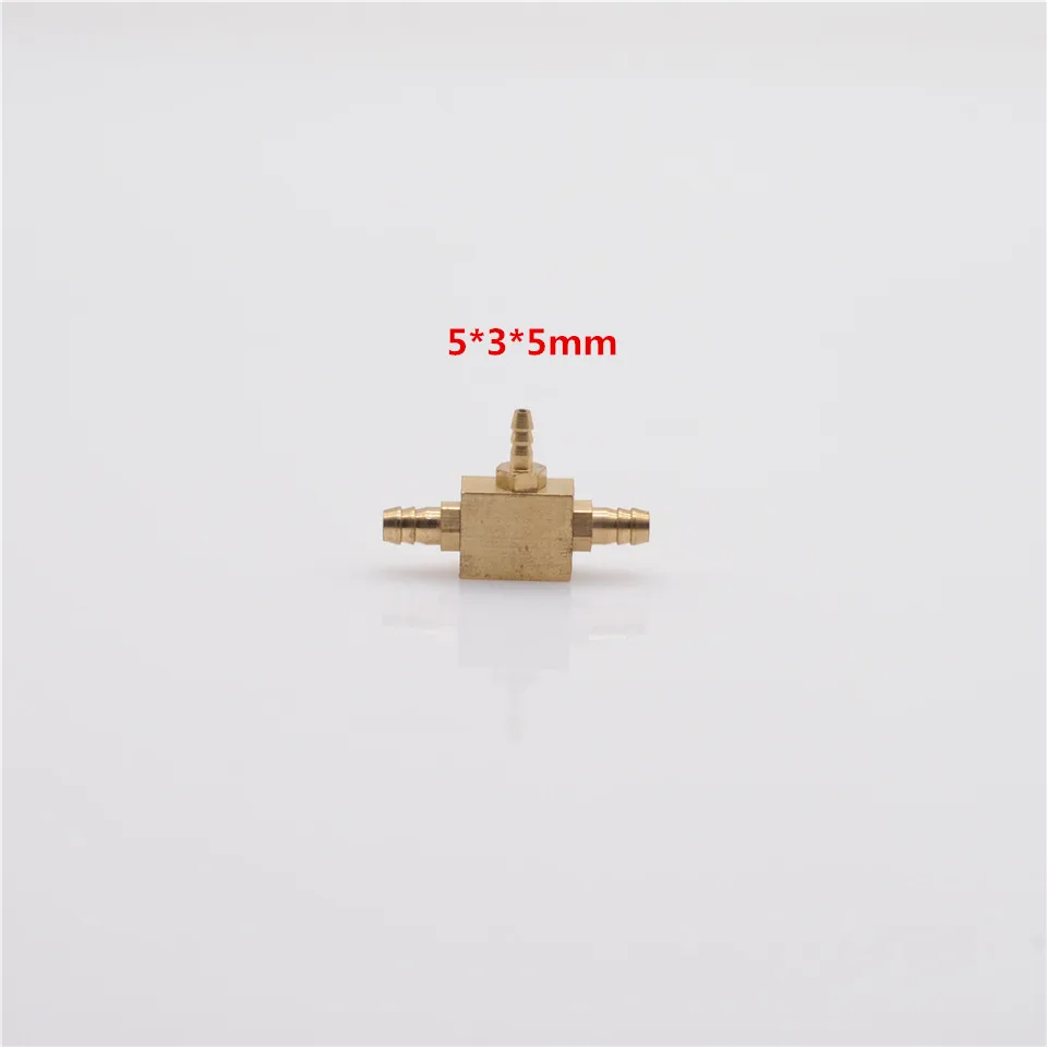 5Pcs 5x5x3mm Стоматологическая лаборатория деталь аксессуар 5*5*3 мм/5*3*3 мм/3*3*3 мм клапан медный тройник для стоматологии клиника пункт - Цвет: 5Pcs 5x5x3mm