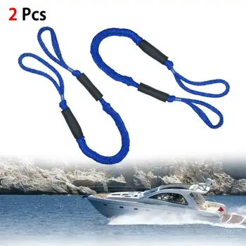 

2pcs Strong Bungee Dock Line 3.5-5.5ft for Boats Jet Ski Heavy Duty Mooring Lines Boat Docking Stretch Shock Cord Anchor Rope