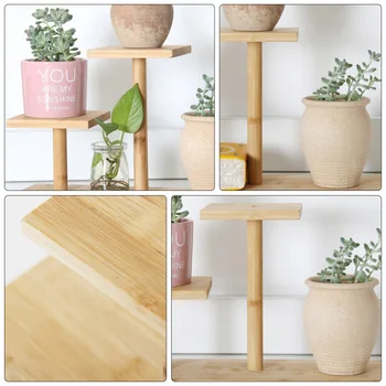 

1Pc Wooden Rack Plant Stand Multi-layer Plant Stand Succulent Storage Rack for Office