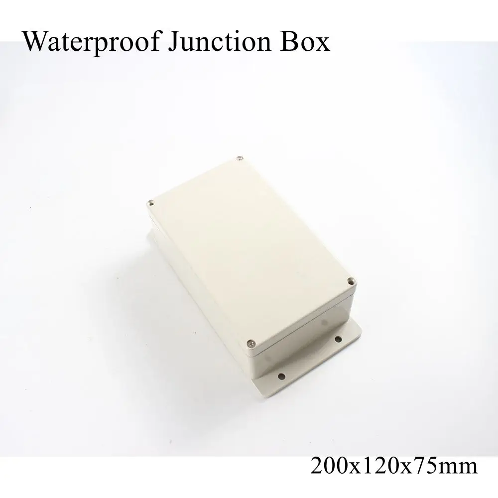 200x120x75mm Waterproof Plastic Junction Box Outdoor Enclosure Electronic Housing Instrument Case ABS IP65 Wire 200*120*75mm |