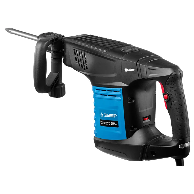 Молоток отбойный электрический ЗУБР ЗММ-25-1500 ЭВК (Мощность 1500 Вт, энергия удара 25 Дж, частота ударов 900-1800 уд/мин, регулировка скорости, антивибрационная система)