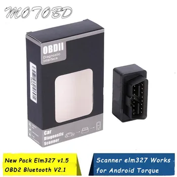 

New Pack Elm327 v1.5 OBD2 Bluetooth V2.1 Scanner elm 327 Bluetooth Works for Android Torque OBD2 OBDII Diagnostic scanner Tool