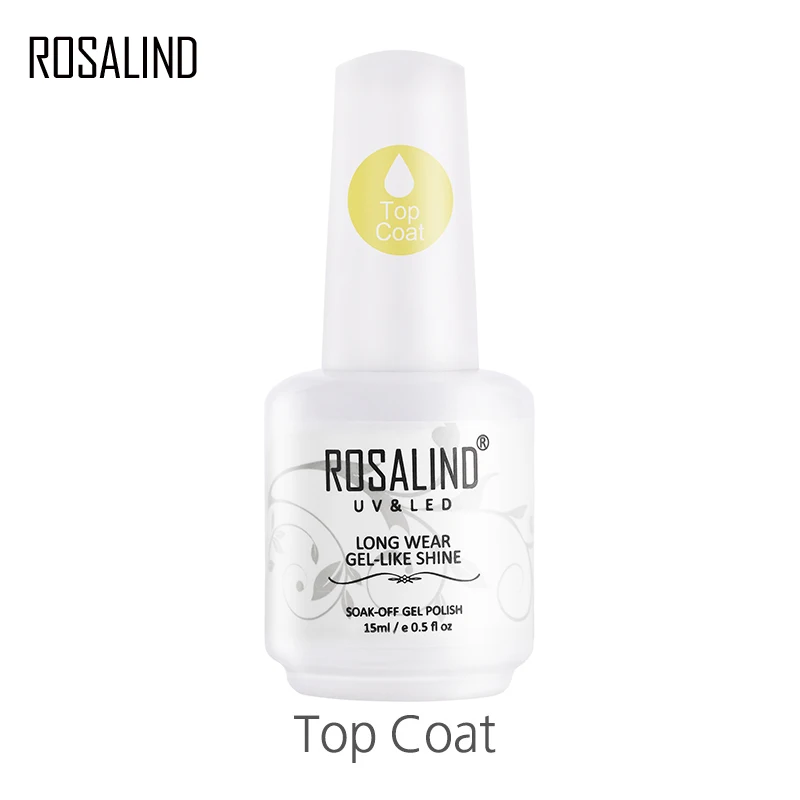 Базовое и топовое покрытие Rosalind 15 мл Гель лак для ногтей полуперманентный