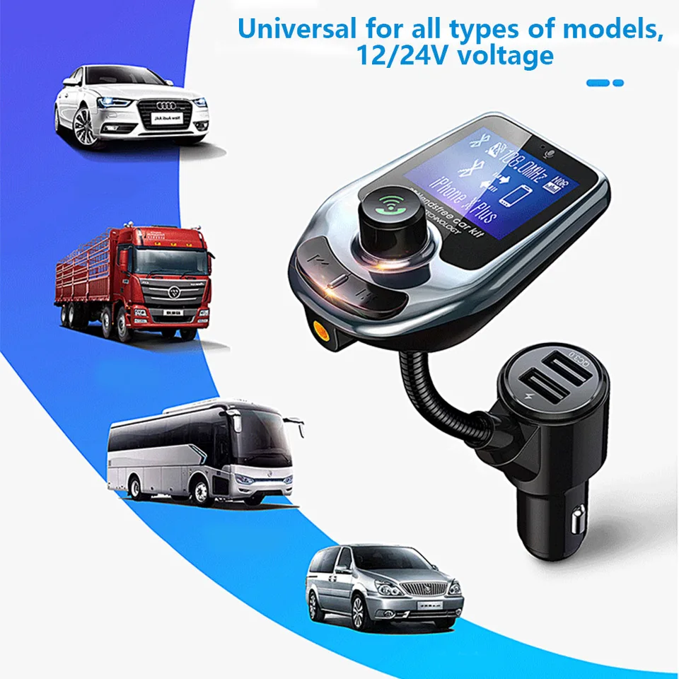 D446 Car Kit Bluetooth-Audioempfänger Universal FM 2.1 EDR