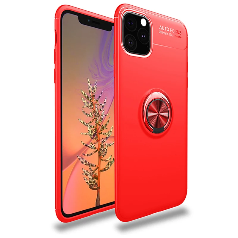 Магнитный всасывающий чехол для телефона iPhone 11 Pro Max роскошный держатель кольца чехлы для iPhone 11 Pro максимальный чехол Аксессуары
