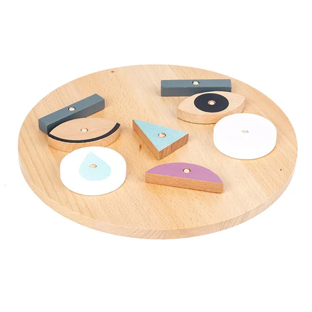 Kids Emotion Building Blocks Montessori Toys Wooden Emotional Expression Bricks Educational Toys For Children Mood Learning Toys 3