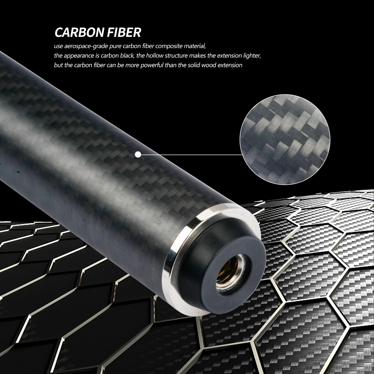 Estensione da biliardo con paraurti estensione in fibra di carbonio accessori da biliardo per Mezz Predator FURY KONLLEN come PERI Jflowers Cue