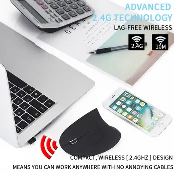 

Ergonomic Vertical Mouse Wireless Left Hand Computer Gaming Mice 5D USB Optical Mouse Gamer Mause For Laptop PC Game