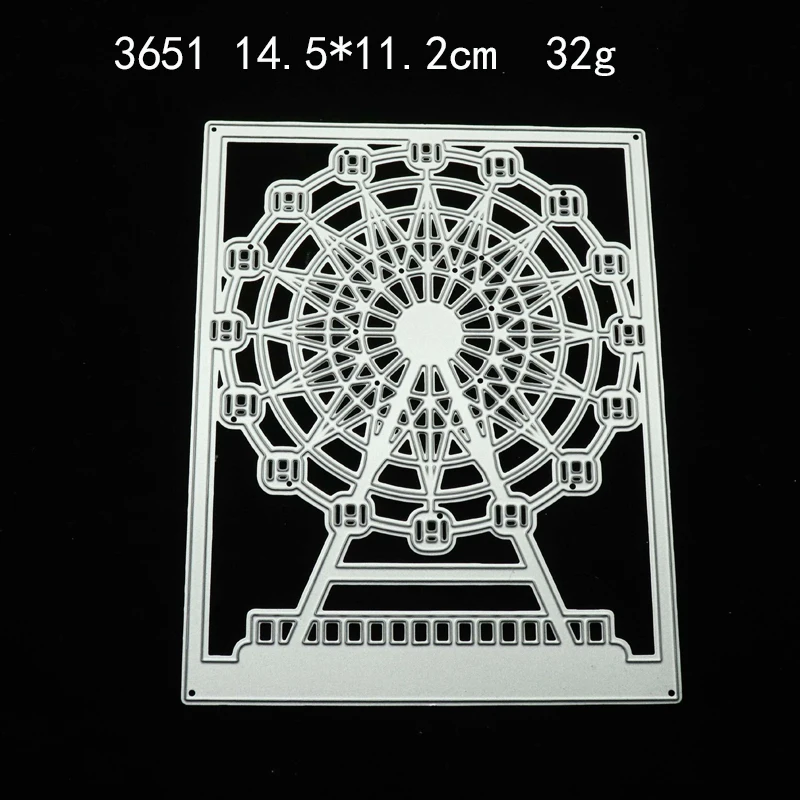 New Design Ferris Wheel Metal Cutting Dies Stencil for Scrapbooking Craft Mold