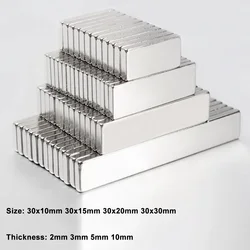N35 Rectangle Neodymium Magnets Rare Earth Magnet Block Strong Craft Magnets Permanent Magnet 30x10mm 30x15mm 30x20mm 30x30mm