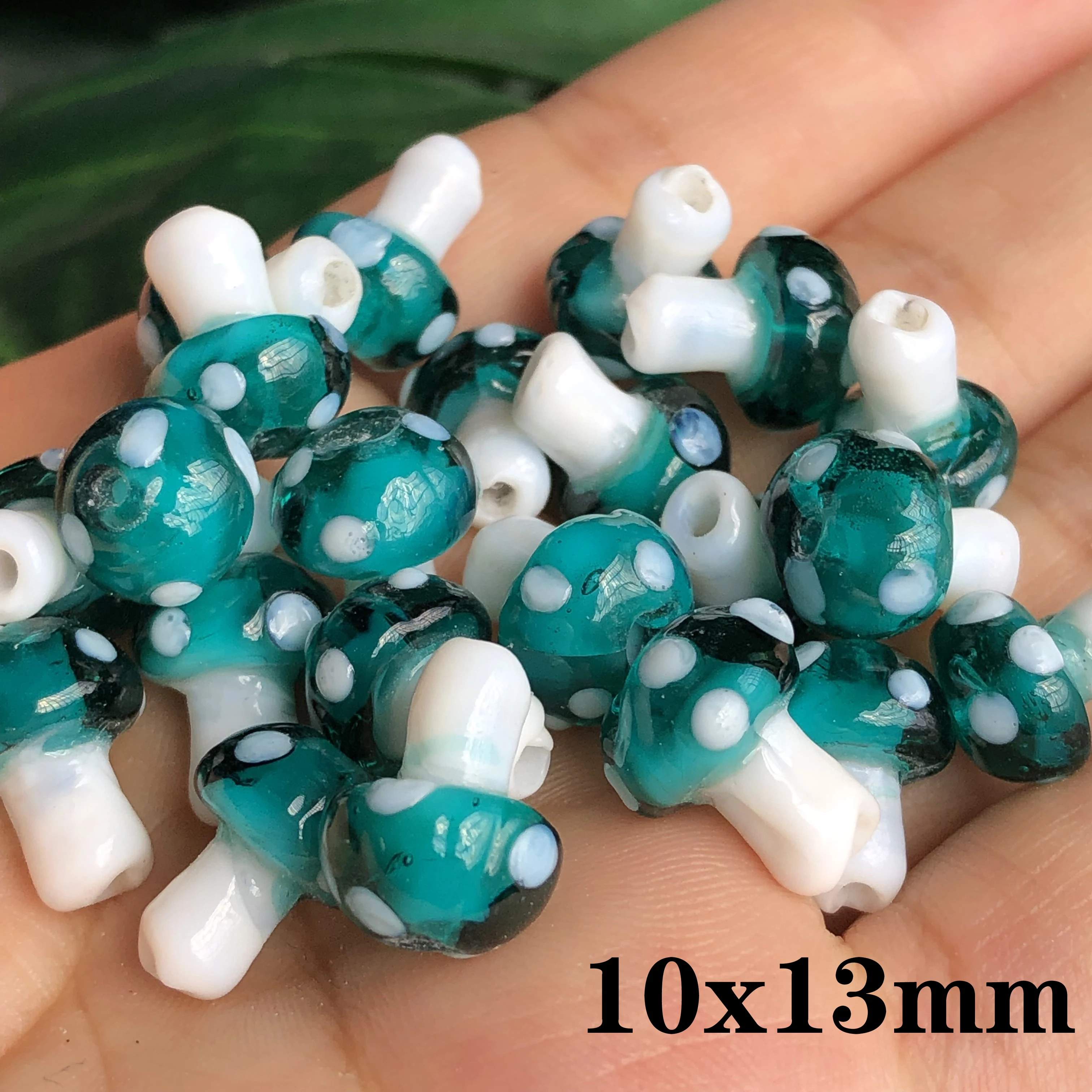 10x13mm 5pcs Colour Mushroom beads Glass Loose Spacer Bead for Jewelry  Making DIY Bracelets Necklace Earrings Accessories NEW - AliExpress
