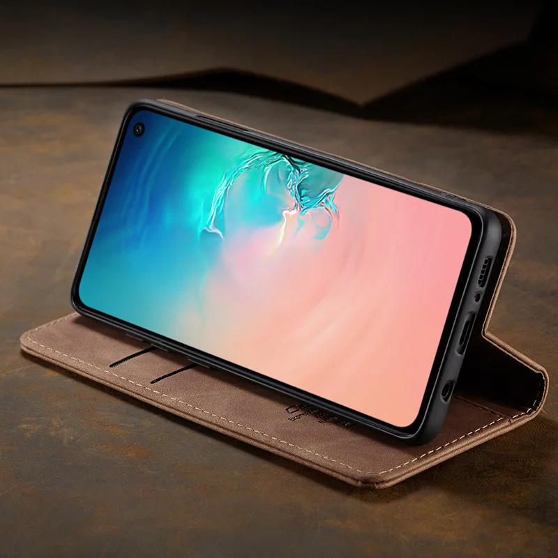 Роскошный Магнитный кожаный чехол для телефона, сумки для samsung S8 S9 S10 Note10 Plus 5G, винтажный флип-чехол для телефона Galaxy A30 A40 A50 A70
