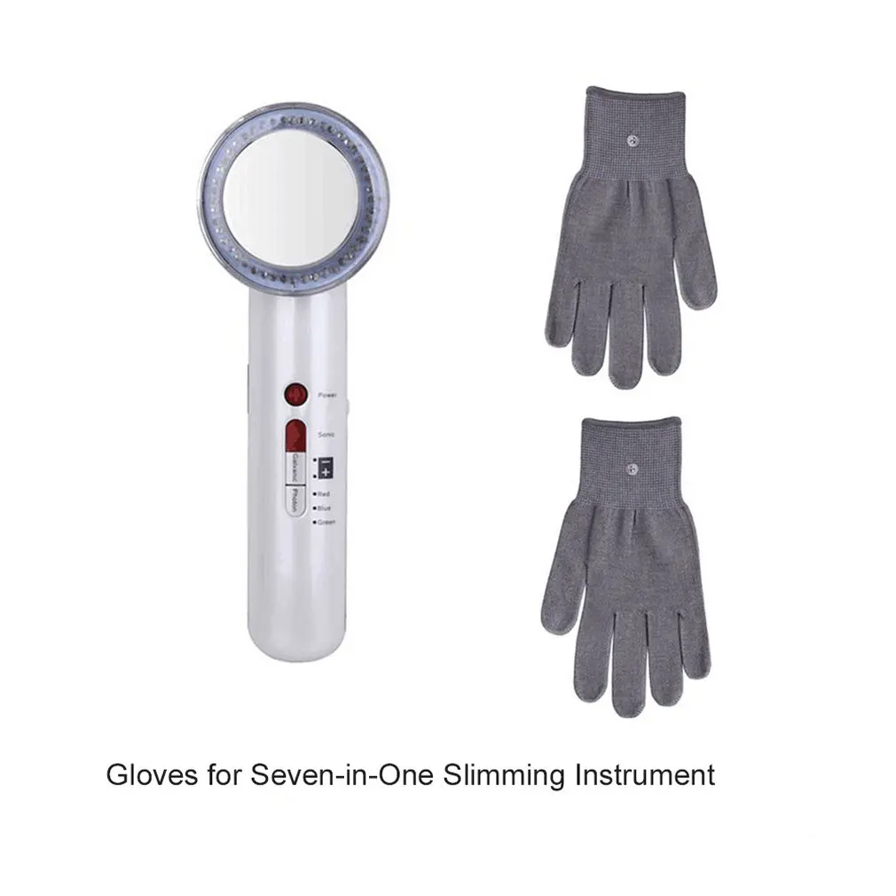 Seven-in-one High-frequency Microseismic Slimming Face Ultrasonic Shaping Massage Firming Skin Beauty Instrument And Gloves