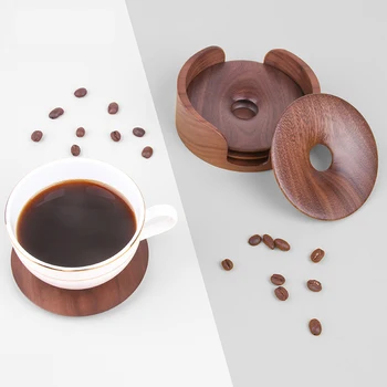 

New Creative Wooden Round Coaster Placemat Heat-resistant Tea Coffee Mug Drink Pad For Kitchen Decoration