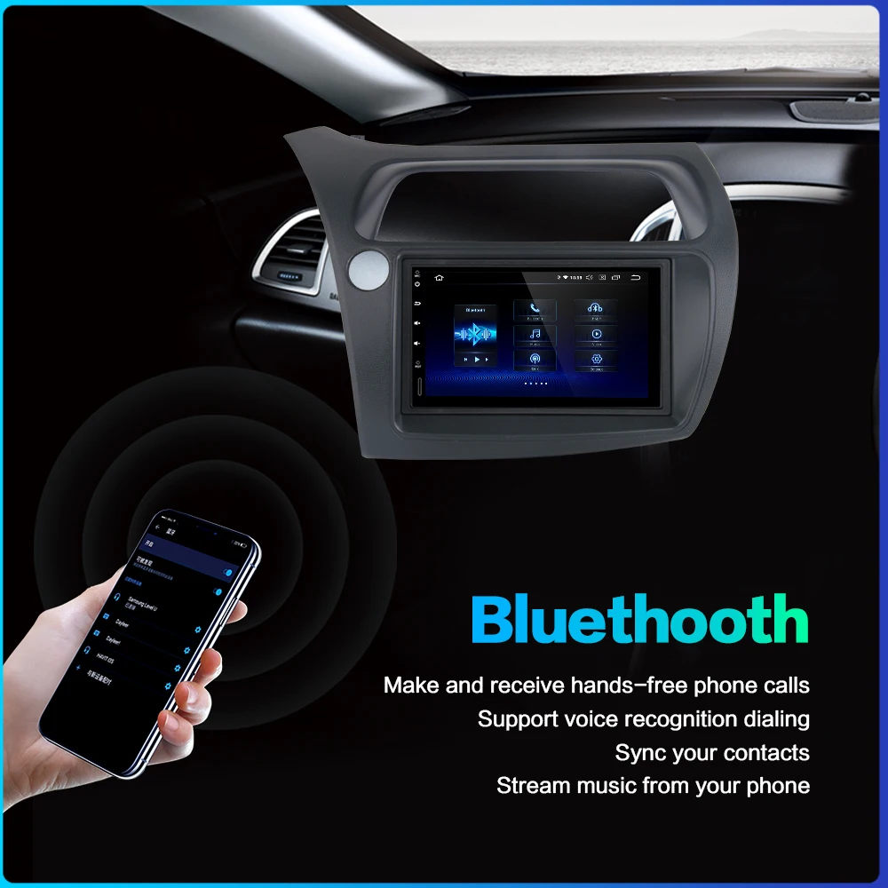 Excellent Dasaita 7" HD Touch screen Car Android 9.0 Radio GPS Player Navi for Honda Civic Hatchback 2006-2011 Autostereo audio TDA7850 4
