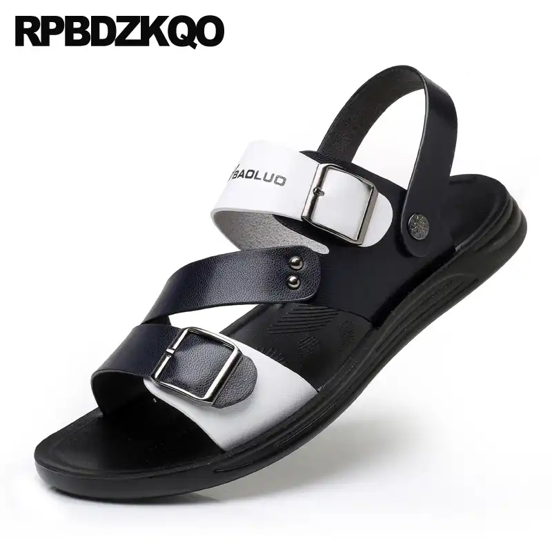 shoes men sandals leather summer 