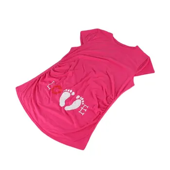 

Summer Cotton Pregnant Women Short Sleeve T-shirts Round Collar LOVE Print Pregnancy Top T-shirt Tee Clothes Maternity Clothing