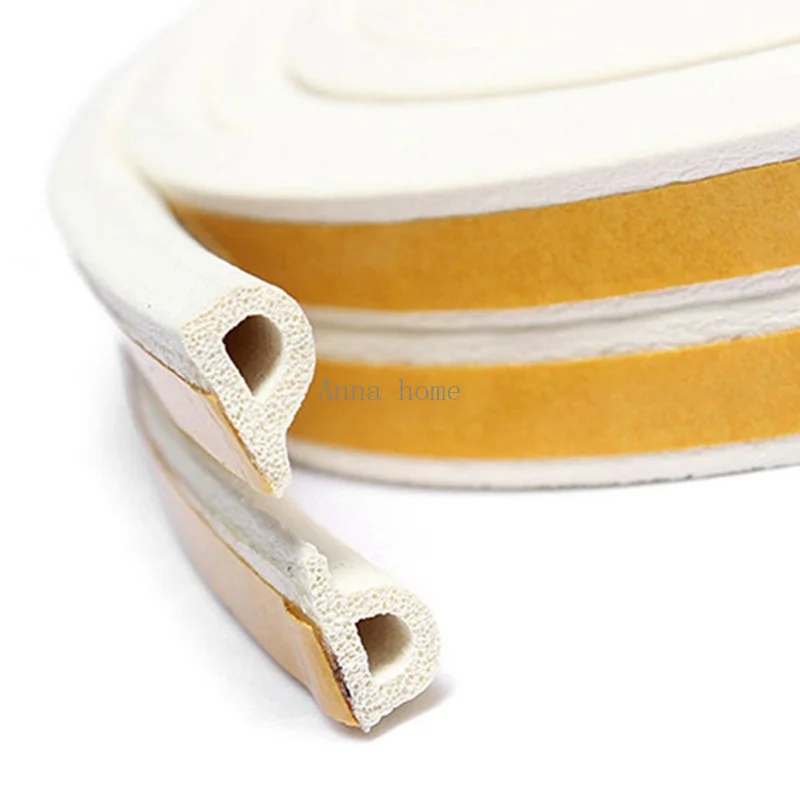 5 meters DIPE self-adhesive door and window sealing strip glass window anti-collision rubber strip foam sound insulation