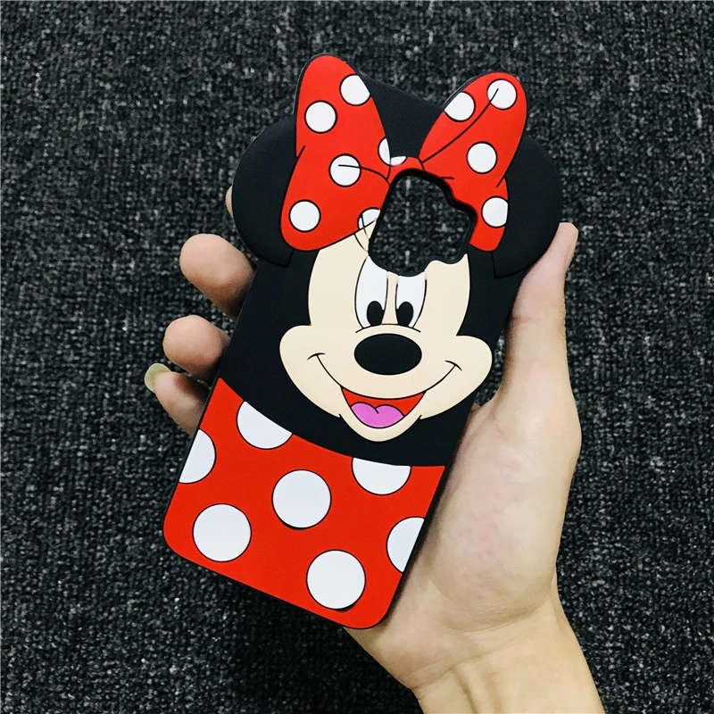 3D мультфильм чехол Мягкий силиконовый чехол с крышкой для samsung S9 S8 плюс S6 S7 край A3 A5 A6 A7 A8 J3 J4 J5 J6 J7 J8 Pro - Цвет: WT Minnie