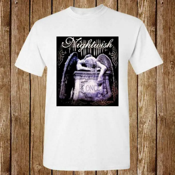 NEW NIGHTWISH ONCE SYMPHONIC METAL BAND UNISEX T-SHIRT EN1 T Shirt Discount 100 % Cotton For Men'S | Мужская одежда