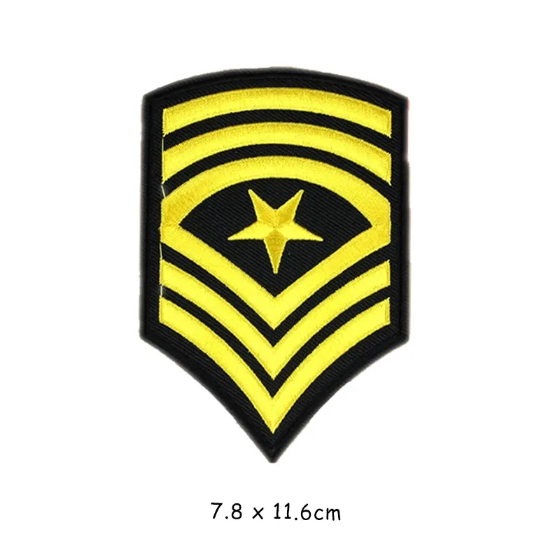 U S армейская эмблема военная железная нашивка для одежды Вышивка Аппликация наклейка на одежду тактический боевой дух ранг нарукавная повязка в полоску - Цвет: 17
