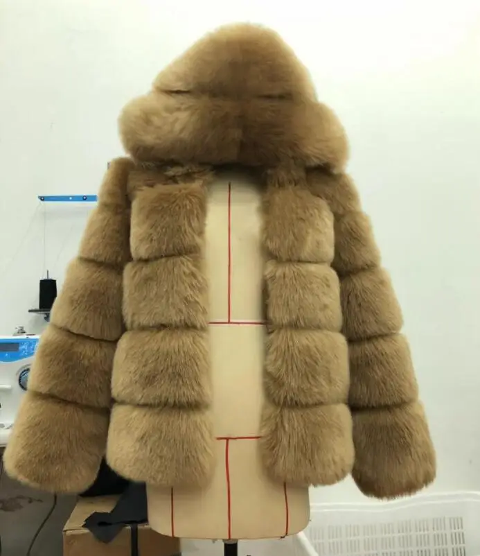 Новое модное женское зимнее меховое пальто из искусственного меха норки с капюшоном, уличное пальто, парка, Толстая Теплая Повседневная Верхняя одежда, куртка S-3XL
