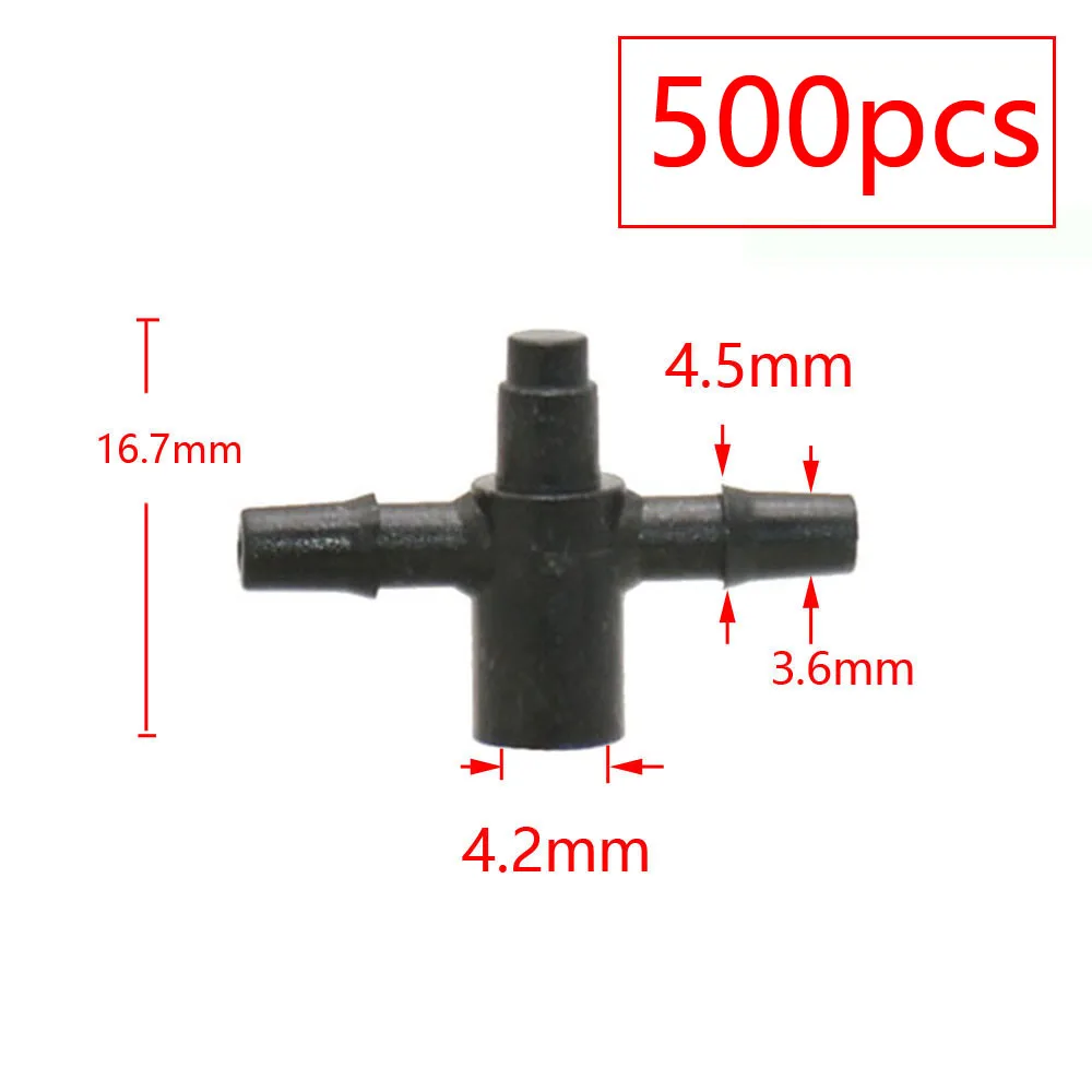 2L 4L 8L Pressure Compensating Dripper 2/4-way Arrow Dropper Connector Cross Water Splitter For Arrow Drip System Emitter