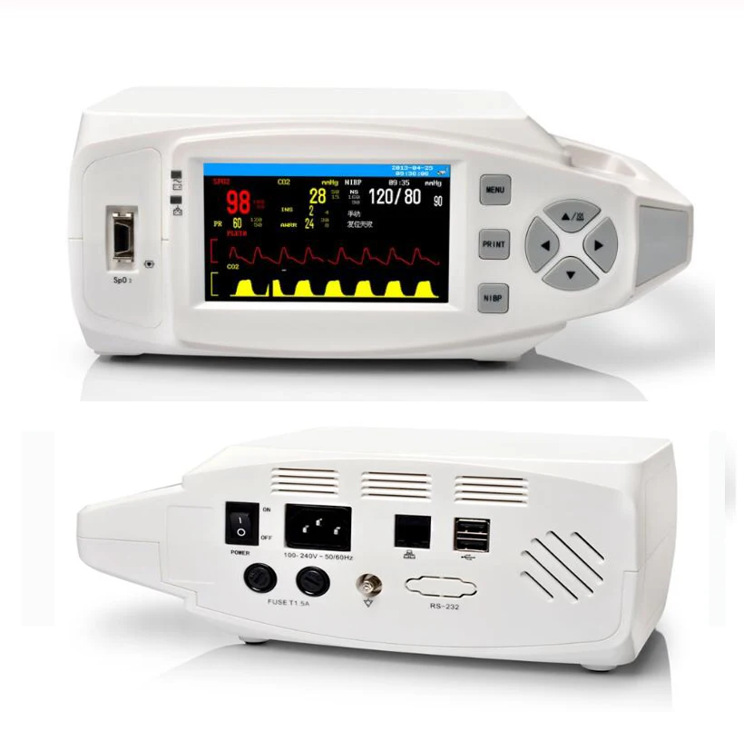 

Yonker Vital Signs Monitor Blood Pressure Oximeter SPO2 Pulse Rate Tabletop Patient Light Weight YK810 MULTI-PARAMETER PATIENT