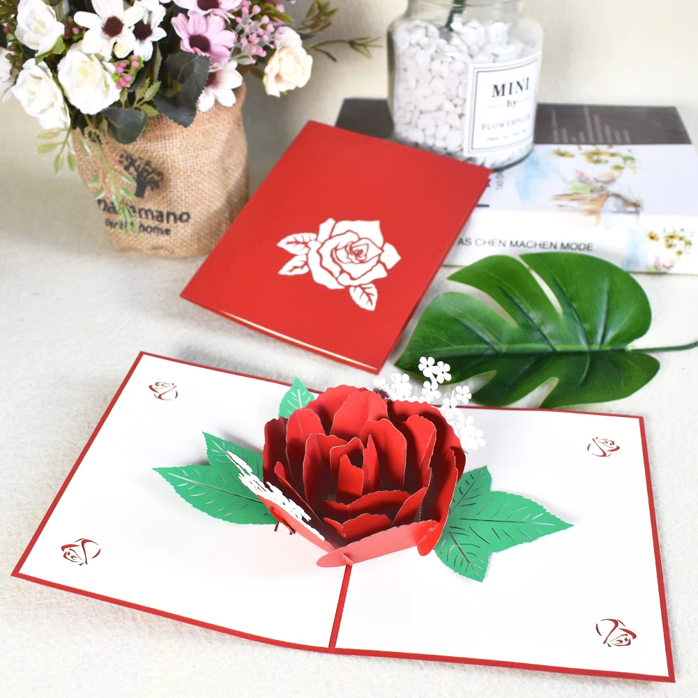 3D всплывающие карты день матери подарочная карта я люблю маму Гвоздика цветы