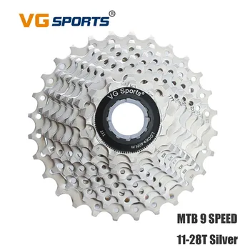 

Cassette 9 Speed 11-28T MTB Bike Freewheel Road Bike Flywheel 9 Velocidades 28T cog cdg 9s 9v for Shimano Sram VG Sports