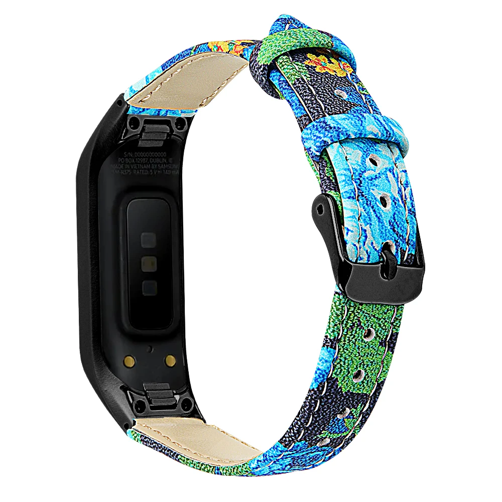 Color J Подлинный классический кожаный ремешок для samsung galaxy fit-e SM-R375 ремешок с чехлом с пряжкой Шестерня классические ремешки бизнес-часы - Цвет: Color J