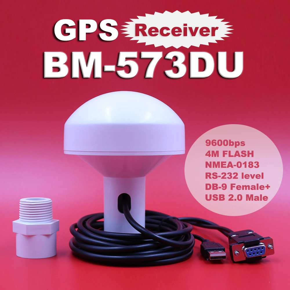 

BEITIAN RS-232 level G7020-KT 3.0M DB-9 Female+USB 2.0 Male 1Hz-10Hz GPS Receiver BM-573DU