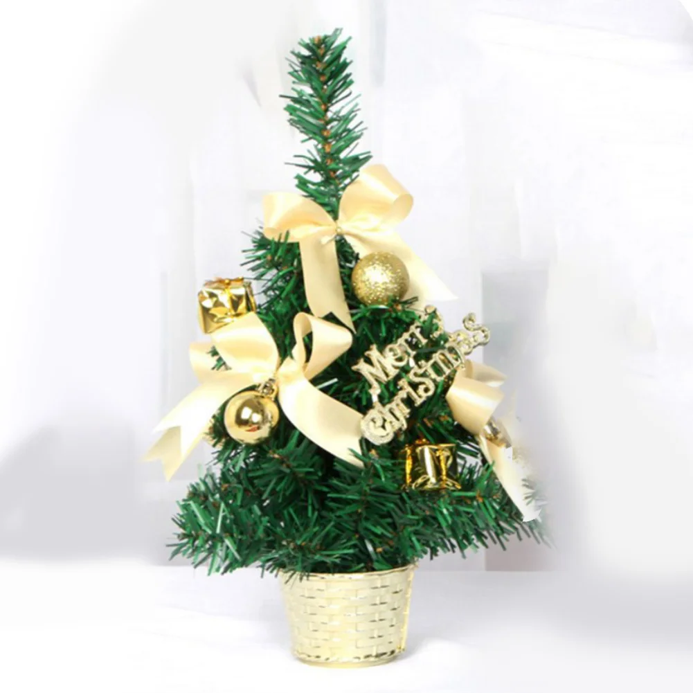 30 см рождественские мини-елки искусственный шар бант Рождественская елка Декор рабочего стола украшение рождества для дома
