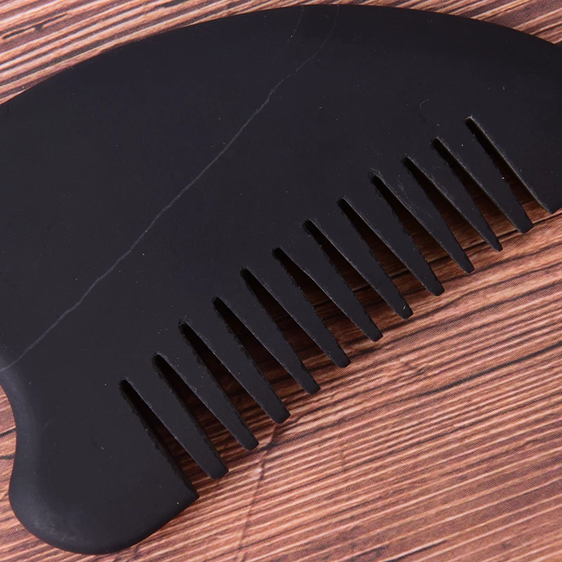 Гребень Guasha из черного камня, энергетическая доска Gua Sha, акупунктурный массаж, расслабляющий, не статический, забота о здоровье, щетка для волос, инструмент для красоты